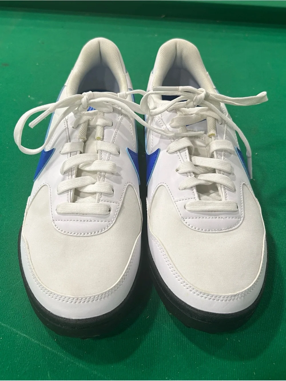 Nike White and Blue Low-Top Sneakers
